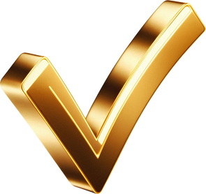 3D Gold Check Mark